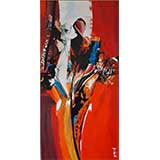 Dans son monde - 40x80 ©